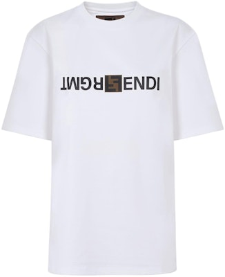 (W) 펜디 로고 프린트 반팔 오버사이즈 티셔츠 화이트 SS24. FS9626AQFZF0ZNM Buy (W) 펜디 로고 프린트 반팔 오버사이즈 티셔츠 화이트 SS24. FS9626AQFZF0ZNM