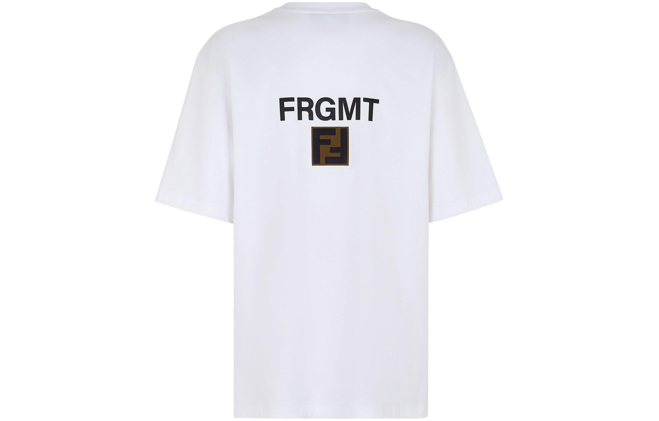 Lookbook (W) 펜디 로고 프린트 반팔 오버사이즈 티셔츠 화이트 SS24. FS9626AQFZF0ZNM