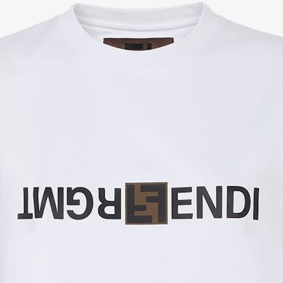 (Women) FENDI Logo Print Short Sleeve Oversized T-Shirt White SS24. FS9626AQFZF0ZNM Purchase (Women) FENDI Logo Print Short Sleeve Oversized T-Shirt White SS24. FS9626AQFZF0ZNM