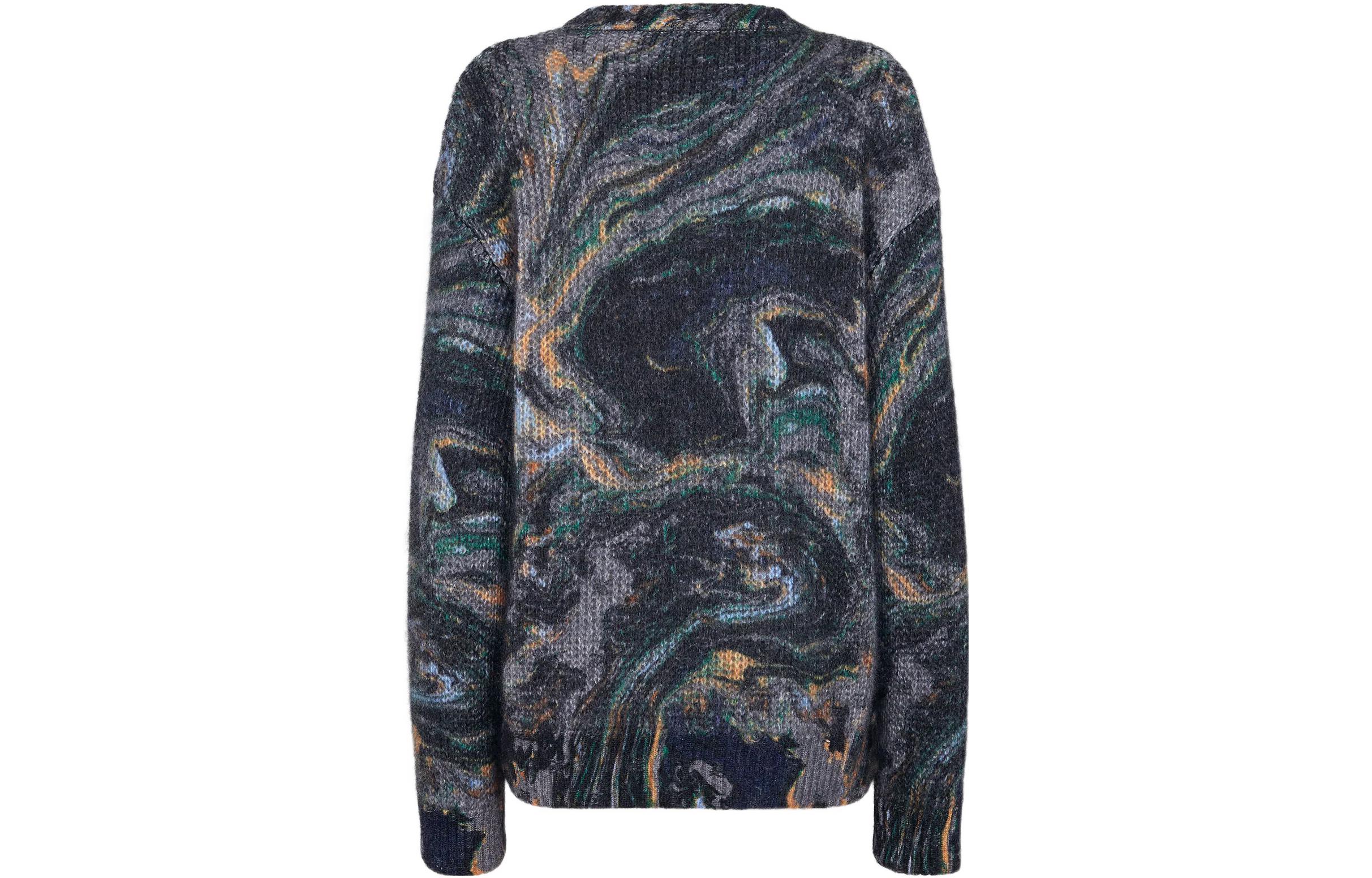 Lookbook (W) FENDI 大理石圖案多色圓領長袖毛衣. FZX750AGITF1FLH