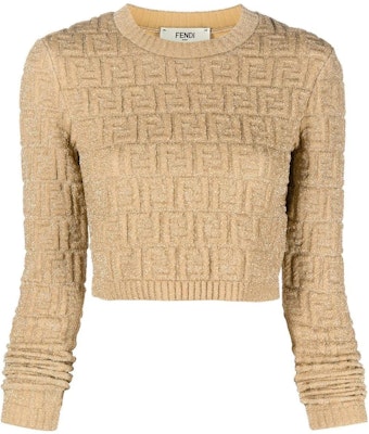 (Women) FENDI Metallic FF Pattern Knit Pullover Sweater Gold SS22. FZX816AJTIF0VT1 Buy (Women) FENDI Metallic FF Pattern Knit Pullover Sweater Gold SS22. FZX816AJTIF0VT1