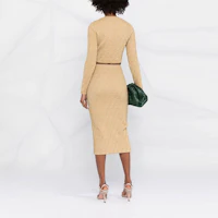 Shop (W) FENDI 金色FF圖案針織毛衣 SS22. FZX816AJTIF0VT1