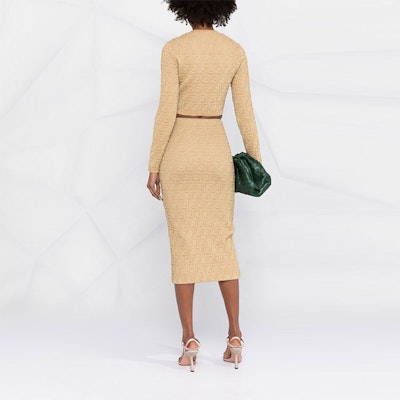 (Women) FENDI Metallic FF Pattern Knit Pullover Sweater Gold SS22. FZX816AJTIF0VT1 Shop (Women) FENDI Metallic FF Pattern Knit Pullover Sweater Gold SS22. FZX816AJTIF0VT1