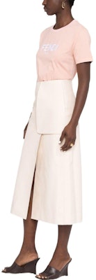 (Women) FENDI Pink Embroidered Logo Crewneck Short Sleeve T-Shirt. FS7389ALCAF1IHD Purchase (Women) FENDI Pink Embroidered Logo Crewneck Short Sleeve T-Shirt. FS7389ALCAF1IHD