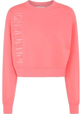 (Women) FENDI Pink Logo Print Crewneck Long Sleeve Sweatshirt. FS7427ANQRF1K9Y Order (Women) FENDI Pink Logo Print Crewneck Long Sleeve Sweatshirt. FS7427ANQRF1K9Y