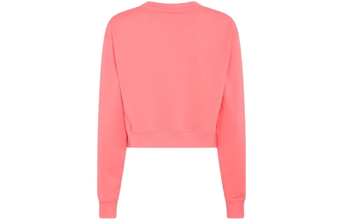 Lookbook (W) 펜디 핑크 로고 프린트 크루넥 롱슬리브 스웻셔츠. FS7427ANQRF1K9Y