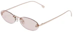 Buy (Women) FENDI Pink Oval Metal Sunglasses with Logo Temples. FOL043V1TF1PFS