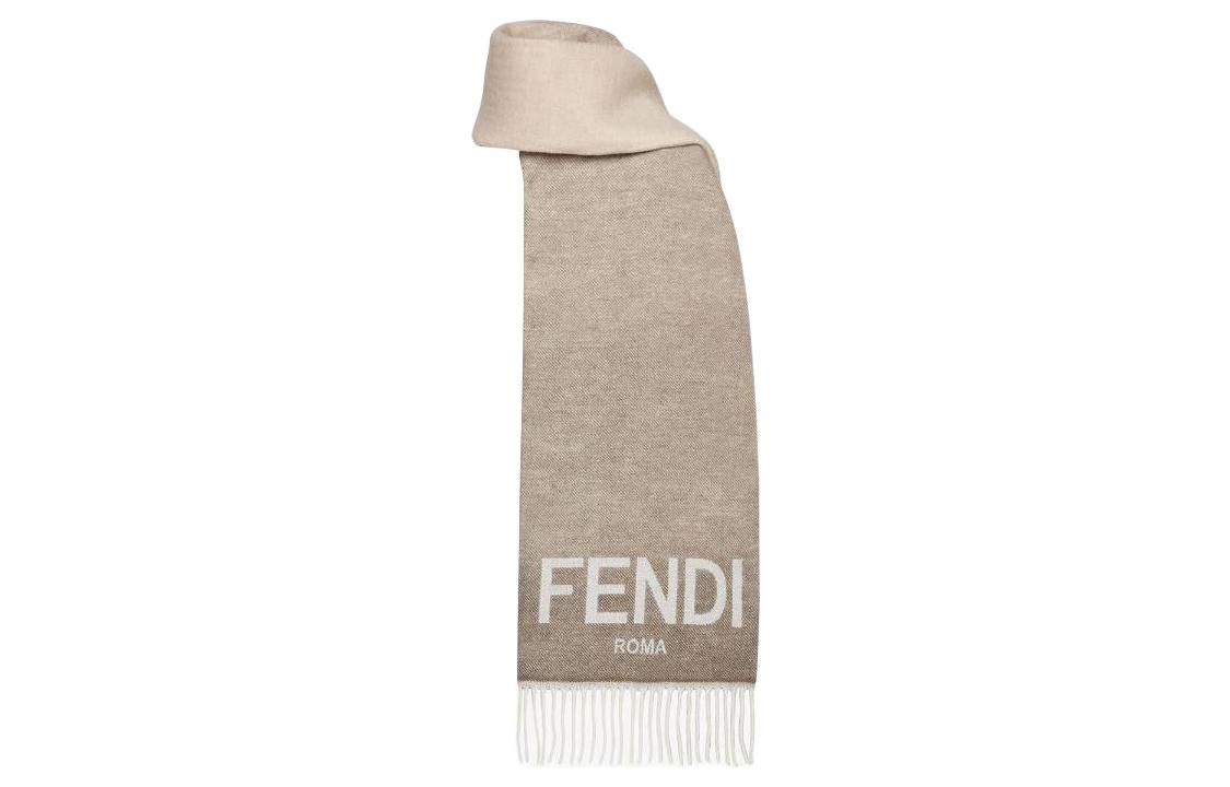 (Women) FENDI  Reversible Knitted Fringe Scarf in Gray. FXT363ALSWF0QD3 圖 3