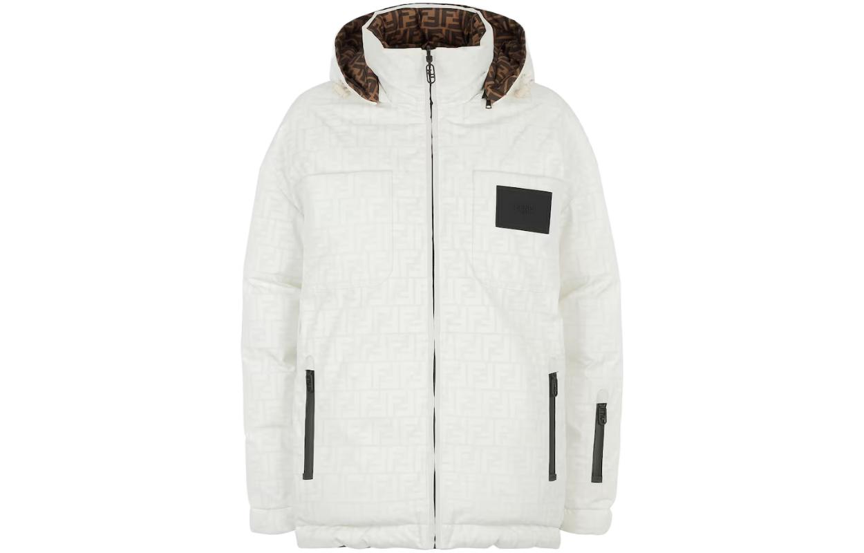 Order (W) 芬迪 可翻转拉链连帽夹克 - 白色 FAN124AK9UF1M2A