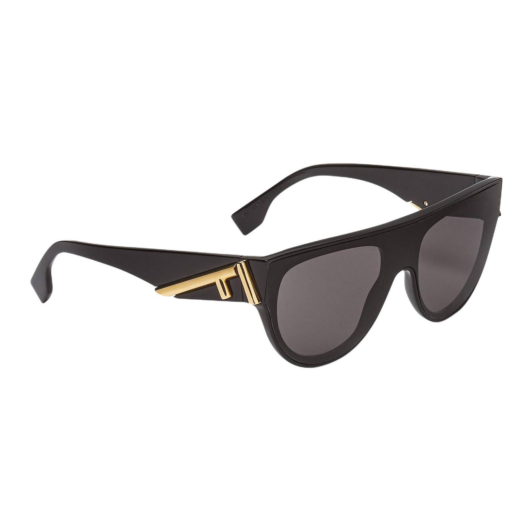 (Women) FENDI  Square Sunglasses Black - Sleek Solid Acetate Design. FOL099V1PF1N55 圖 4
