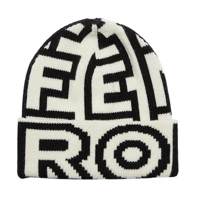 (Women) FENDI Stylish Elegant Two-Tone Knit Hat - White. FXQ950AMVPF05WL