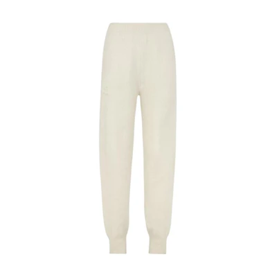 (Women) FENDI White Elastic Waist Relaxed Fit Pants FW22. FZR763ALAKF1IHA