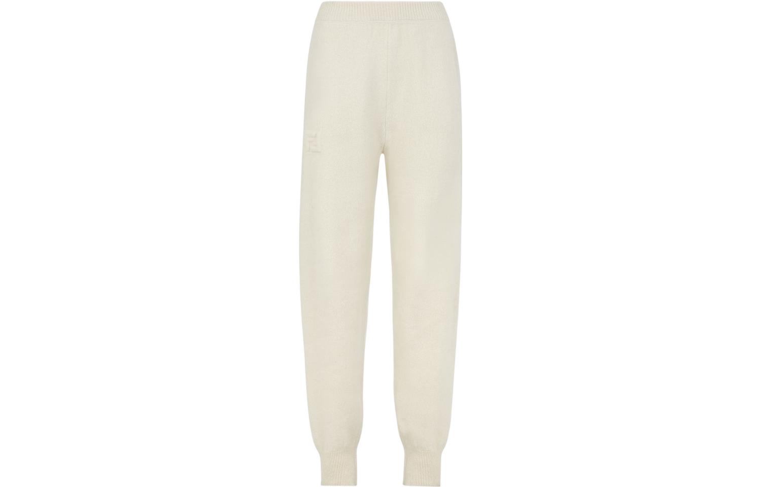 Lookbook (W) FENDI 白色松紧高腰宽松长裤 FW22. FZR763ALAKF1IHA