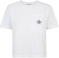 (Women) FENDI White Letter Print Round Neck Regular Fit T-Shirt. FS9619ANQSF0ZNM (Women) FENDI White Letter Print Round Neck Regular Fit T-Shirt. FS9619ANQSF0ZNM