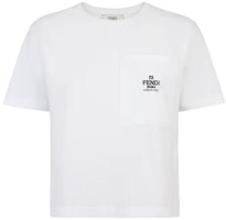 (W) FENDI Baju-T Leher Bulat Cetakan Huruf Putih Regular Fit. FS9619ANQSF0ZNM Order (W) FENDI Baju-T Leher Bulat Cetakan Huruf Putih Regular Fit. FS9619ANQSF0ZNM