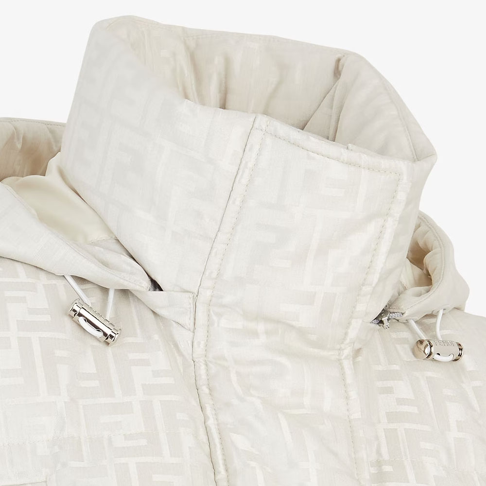 (Women) FENDI  White Logo Print Hooded Vest FAN153AWYEF1MU1 圖 5