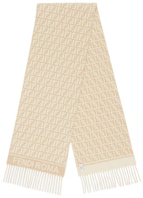 (W) FENDI Syal Rajut Kuning Motif Huruf dengan Rumbai. FXT113AQCWF0QB9 Order (W) FENDI Syal Rajut Kuning Motif Huruf dengan Rumbai. FXT113AQCWF0QB9