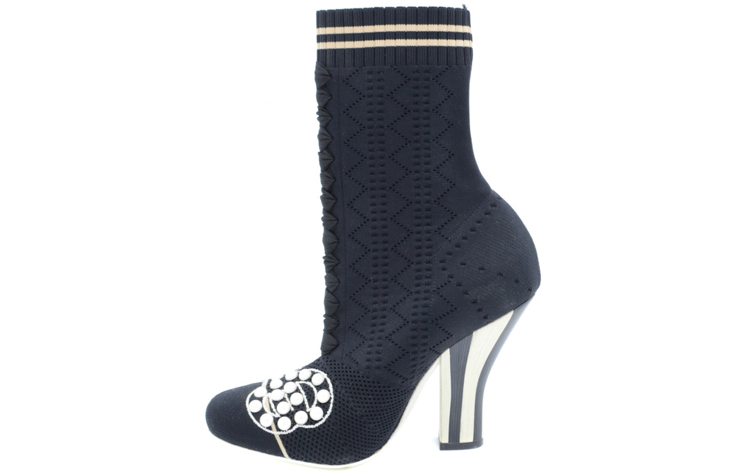 (W) Fendi Ankle Boot 'Fashion Print Black'