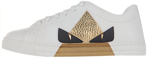 (Women) Fendi Bag Bugs Low Top 'White Leather' 8E6822AK12F14YR (Women) Fendi Bag Bugs Low Top 'White Leather' 8E6822AK12F14YR