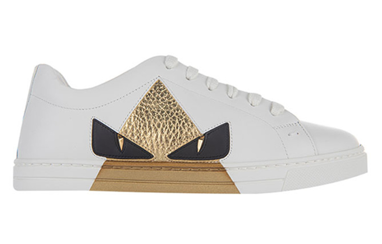 Order (W) Fendi Bag Bugs Lage Sneakers ''Wit Leer'' 8E6822AK12F14YR
