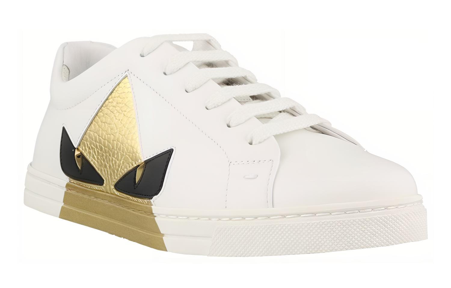Lookbook (W) Fendi Bag Bugs Lage Sneakers ''Wit Leer'' 8E6822AK12F14YR