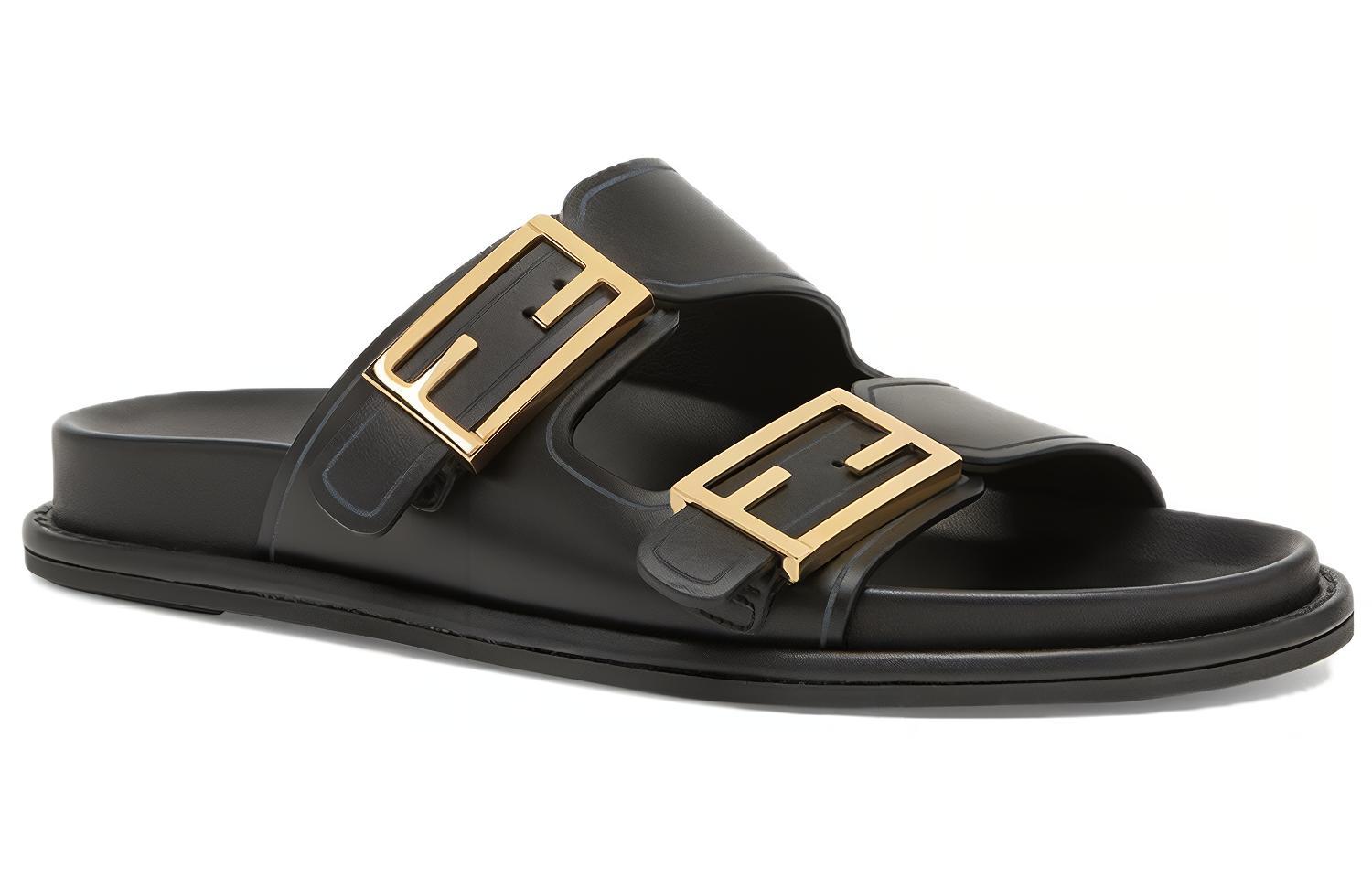 (W) Fendi Baguette 'Black Buckle Decor Fashion Slides' 圖 3