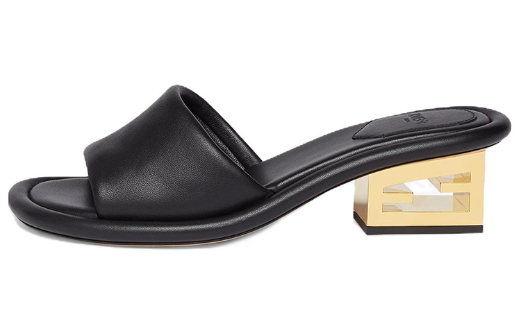 (Women) Fendi Baguette 'Black Leather Open-Toe Fashion Sandals' 8R8412NBAF0QA1