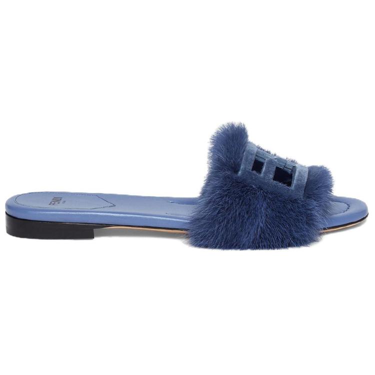 (W) Fendi Baguette 'Blue Fur Slide' 圖 2