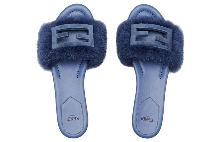 (W) Fendi Baguette 'Blue Fur Slide' 圖 4