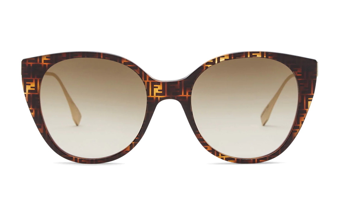 (Women) FENDI Baguette  Brown Irregular Frame Metal Sunglasses FOA203V1WF1FV9 圖 3