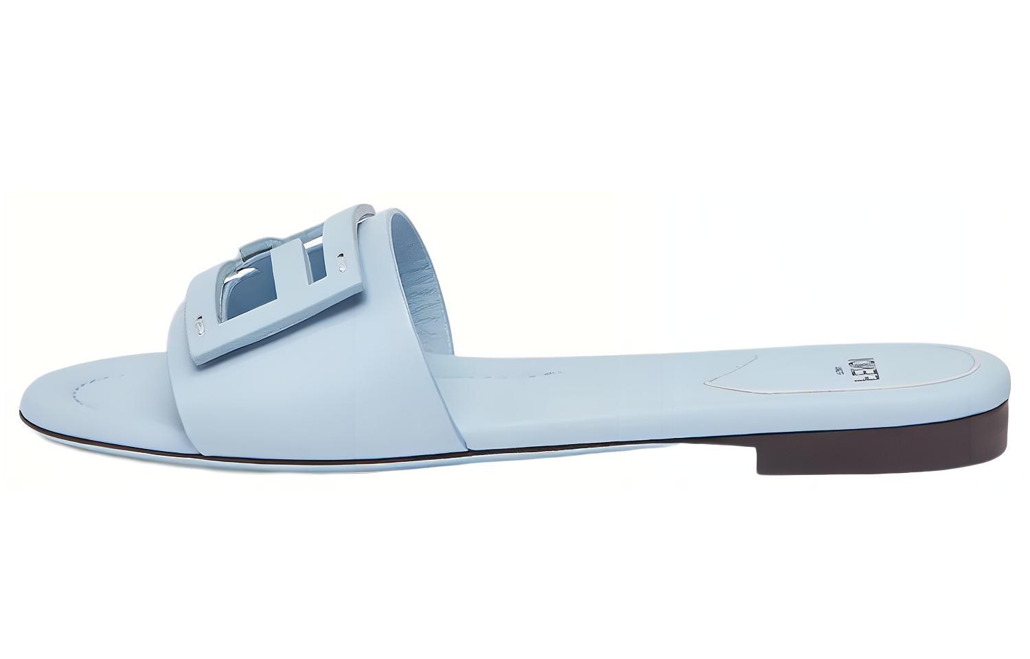 (W) Fendi Baguette 'Light Blue Fashion Slide'