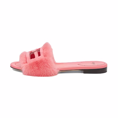 (W) Fendi Baguette 'Pink Open-Toe Fashion Slipper'