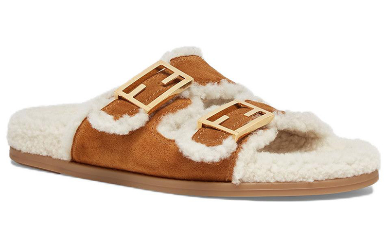 (W) Fendi Baguette 'Velvet Fashion Sandal Brown' 圖 3