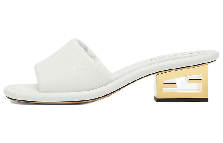 (Women) Fendi Baguette 'White Leather Open-Toe' 8R8412NBAF0QA0