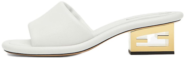 (Women) Fendi Baguette 'White Leather Open-Toe' 8R8412NBAF0QA0 (Women) Fendi Baguette 'White Leather Open-Toe' 8R8412NBAF0QA0