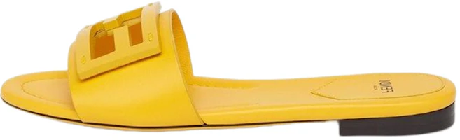 (Women) Fendi Baguette 'Yellow Leather Sandal' 8R8136AE7TF0VVA (Women) Fendi Baguette 'Yellow Leather Sandal' 8R8136AE7TF0VVA