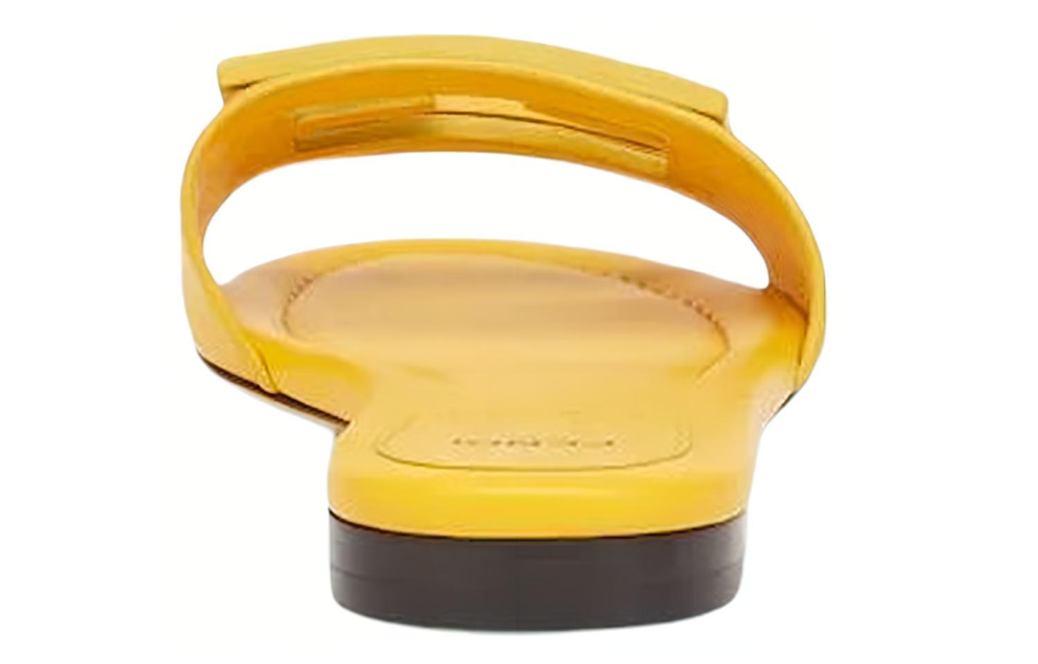 Purchase (Women) Fendi Baguette 'Yellow Leather Sandal' 8R8136AE7TF0VVA