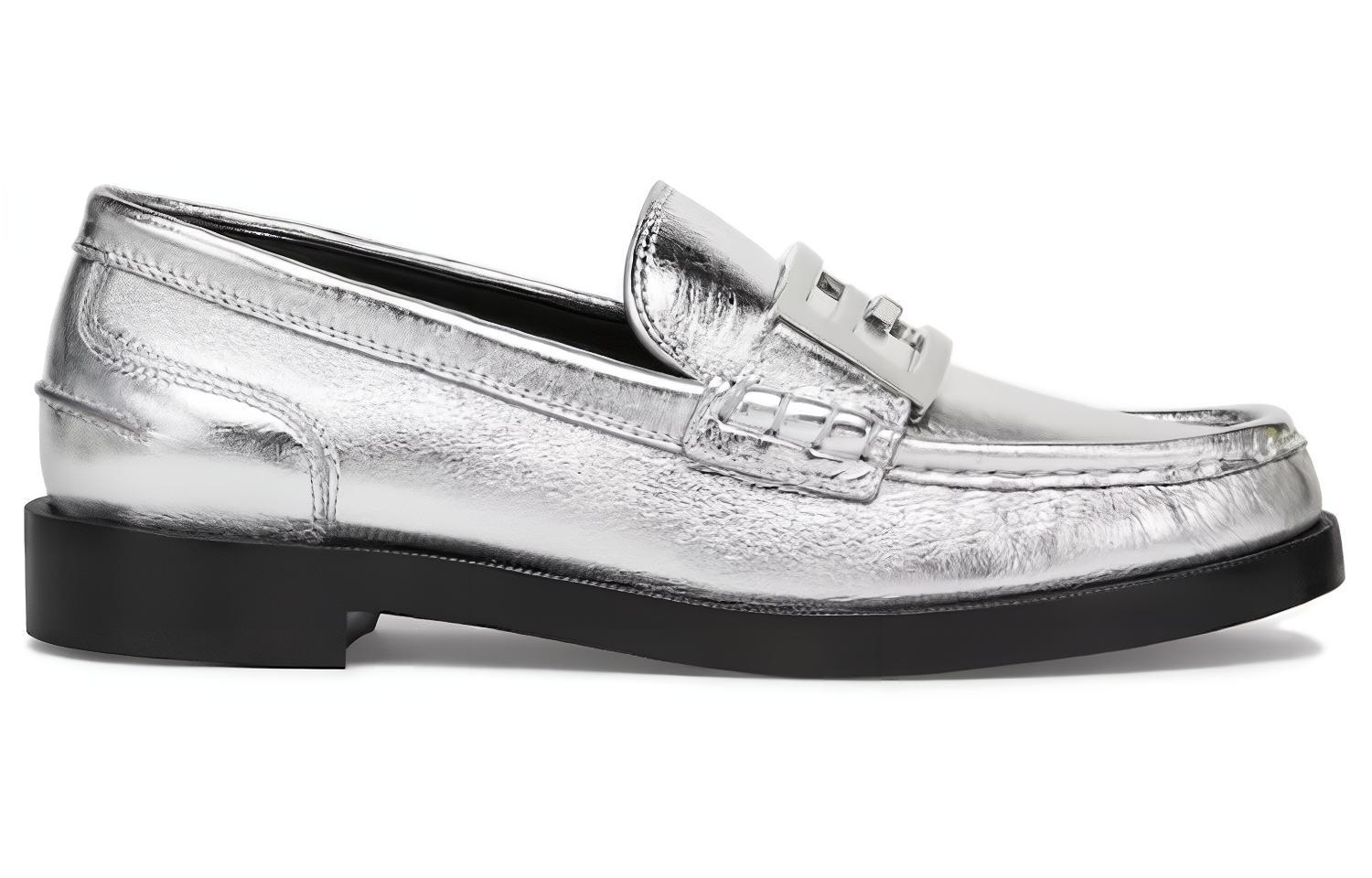 (W) Fendi Baguette Leather Loafer 'Silver' 圖 2