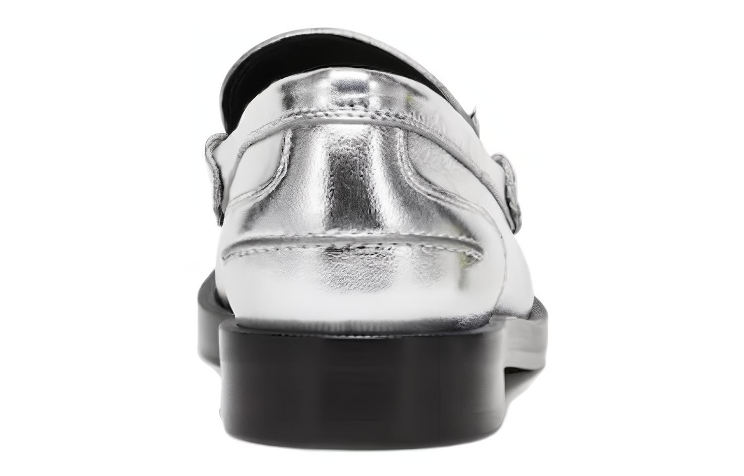 (W) Fendi Baguette Leather Loafer 'Silver' 圖 5