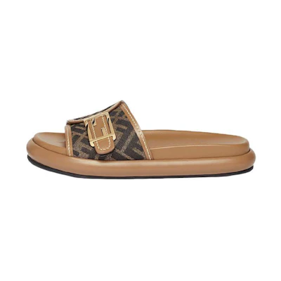 (W) Fendi Baguette Sandal 'Brown Fashion Flats'