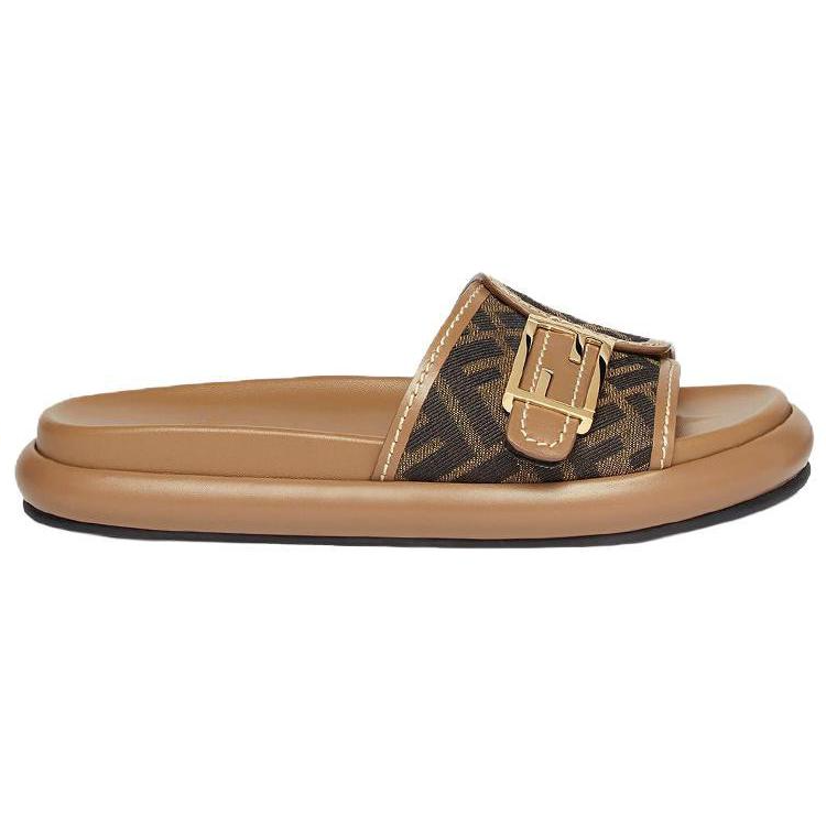 Order (W) Fendi Baguette Sandalen ''Bruine Mode Flats'' 8X8404AJZFF1ICN