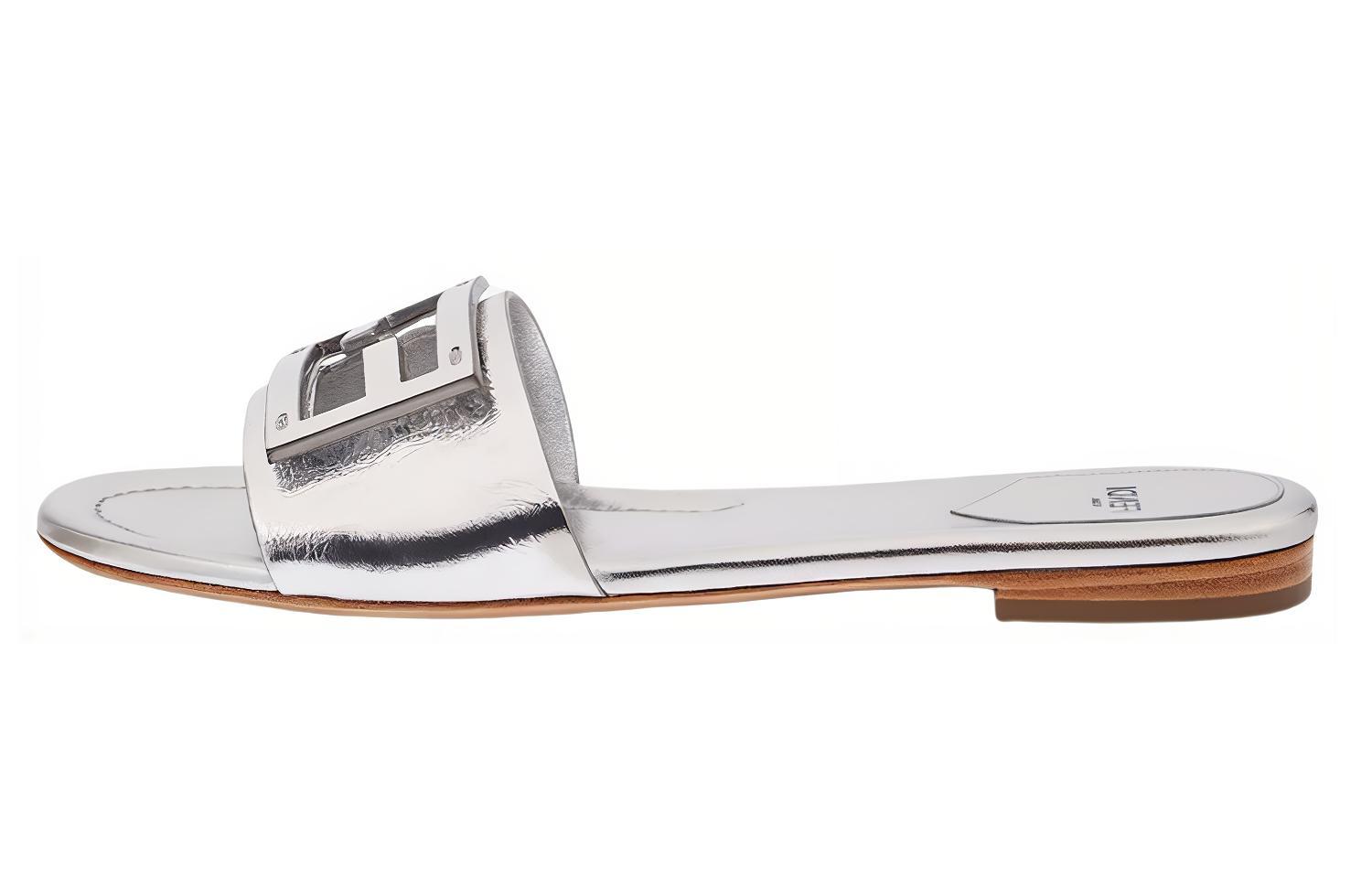 (W) Fendi Baguette Slide 'Silver Fashion'