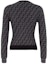 Lookbook (Women) FENDI Black & Grey Full-Print FF Monogram Knit Sweater FZY703A5QGF0RTU