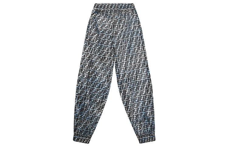(Women) FENDI Black Blue Double F Logo Track Pants FAB212ADMPF1C20 圖 3
