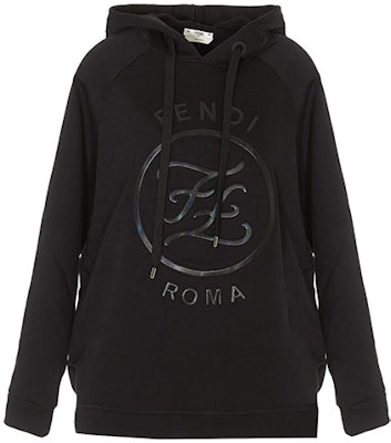 (Women) FENDI Black Hoodie with Logo Print and Drawstring. FAF105AA4HF0ZNJ Order (Women) FENDI Black Hoodie with Logo Print and Drawstring. FAF105AA4HF0ZNJ