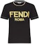 Buy (Women) FENDI Black Short Sleeve T-Shirt with Letter Print FS7254AC6BF0GME