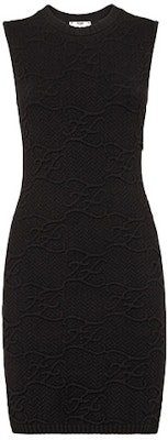 (Women) FENDI Black Sleeveless Jacquard Slim Fit Dress FZD914AHE9F0GME Order (Women) FENDI Black Sleeveless Jacquard Slim Fit Dress FZD914AHE9F0GME