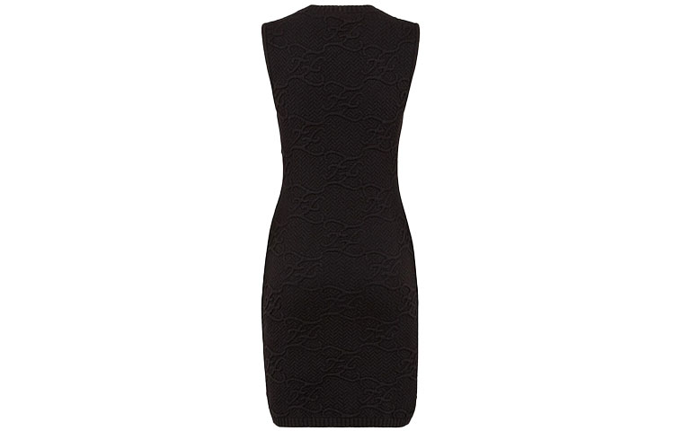 Lookbook (W) 芬迪黑色无袖提花修身连衣裙 FZD914AHE9F0GME