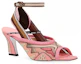 Lookbook (W) Fendi Tacco Largo Peep-Toe Punta Quadrata Sandali Moda ''Rosa Marrone'' 8X6910A6RQF16M8