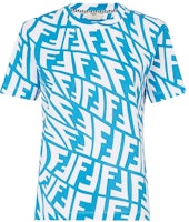 (W) FENDI Baju-T Biru Crewneck dengan Rekaan Cetakan Huruf. FS7254AGT2F1AXZ Order (W) FENDI Baju-T Biru Crewneck dengan Rekaan Cetakan Huruf. FS7254AGT2F1AXZ